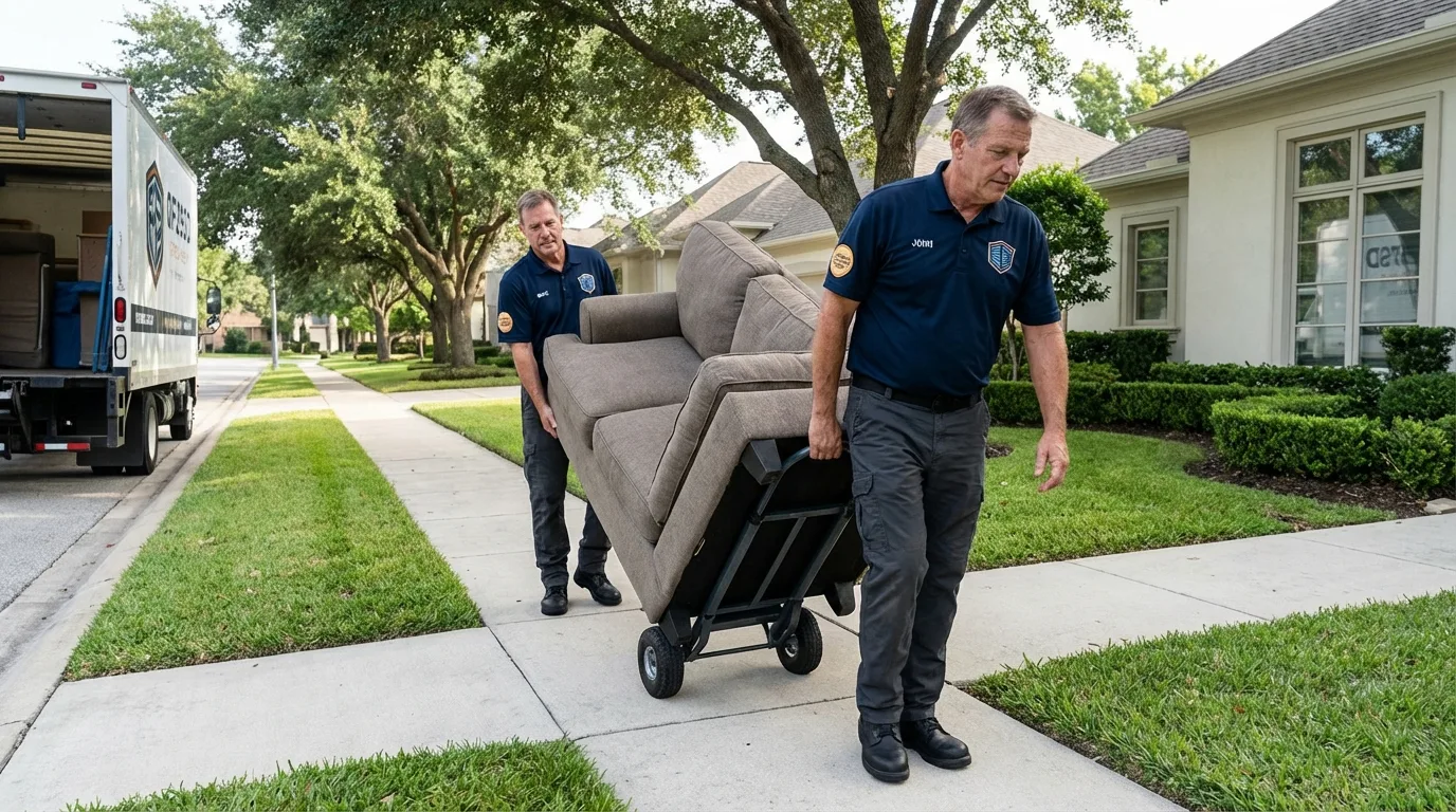 Local residential moving crew loading furniture in Imperial Beach, CA